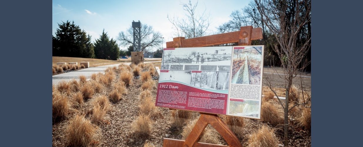 park signage at Historic Water Station Park in Allen, TX